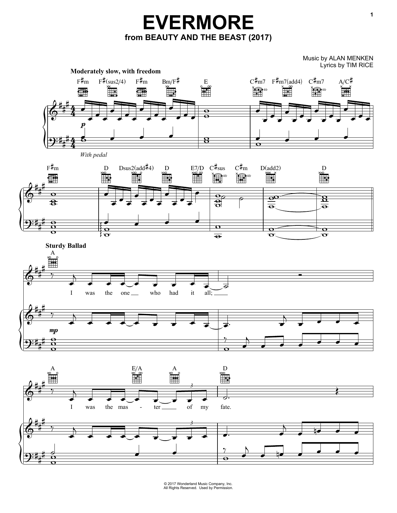 Josh Groban Evermore (from Beauty And The Beast) sheet music notes and chords arranged for Accordion
