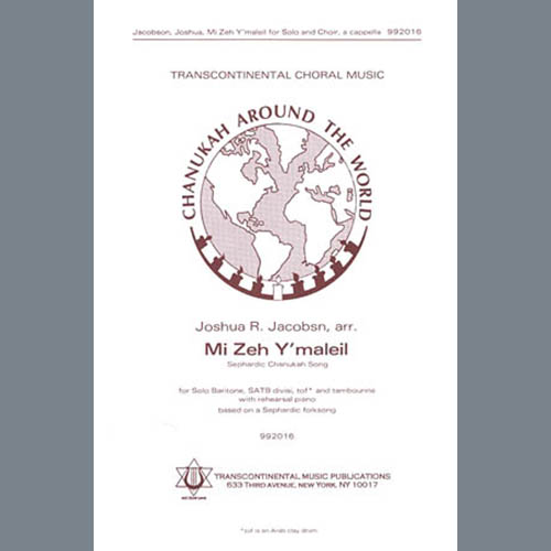 Easily Download Joshua R. Jacobson Printable PDF piano music notes, guitar tabs for  SATB Choir. Transpose or transcribe this score in no time - Learn how to play song progression.