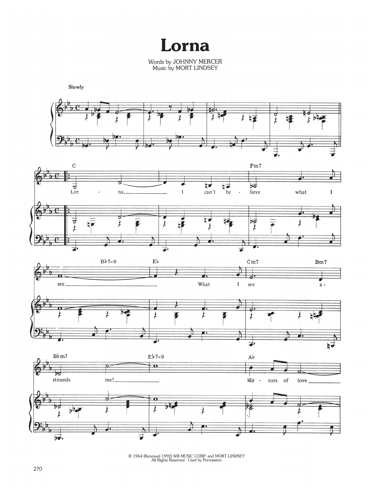Judy Garland Lorna sheet music notes and chords arranged for Piano, Vocal & Guitar Chords (Right-Hand Melody)