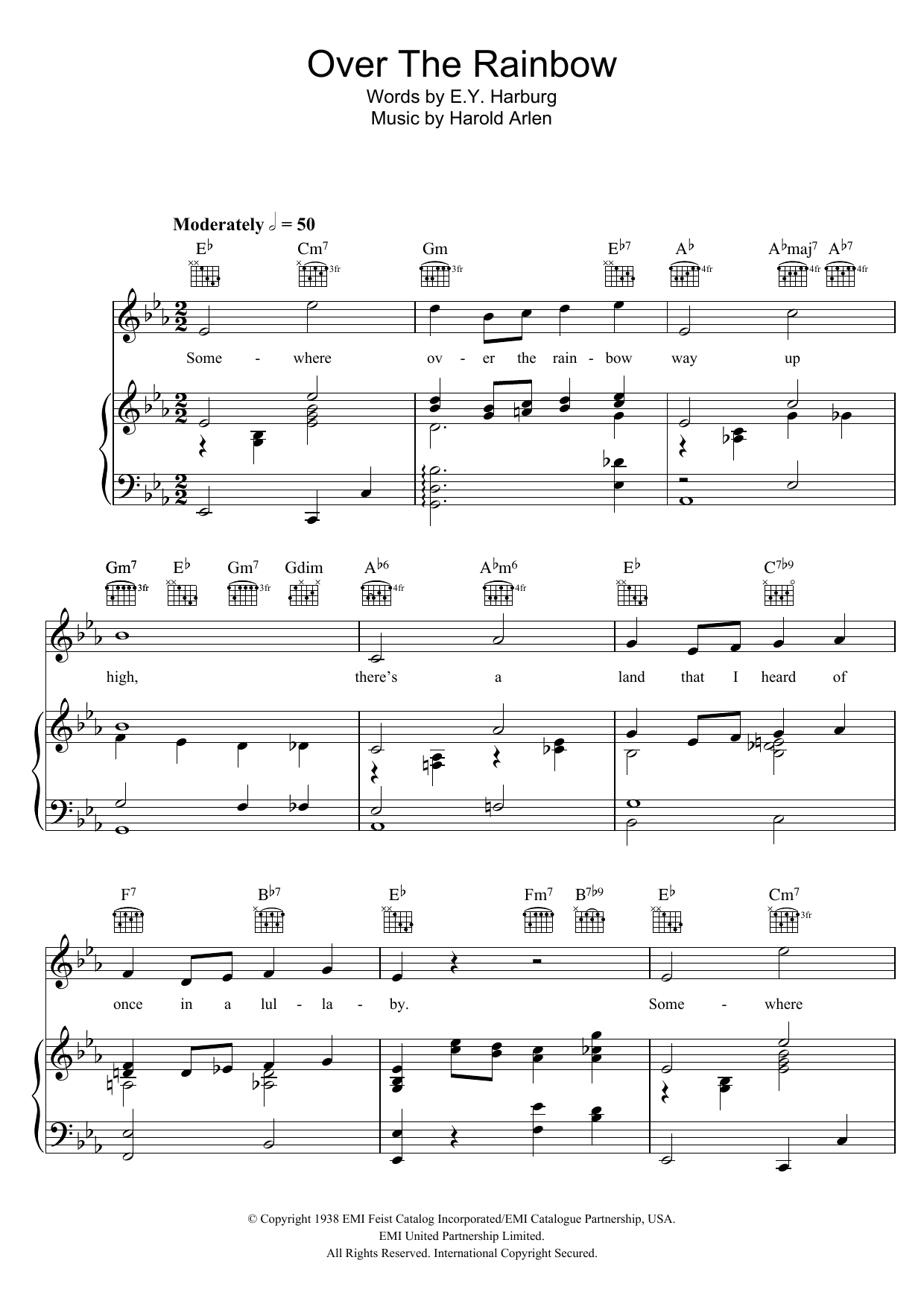Judy Garland Over The Rainbow (from The Wizard Of Oz) sheet music notes and chords arranged for Viola Solo