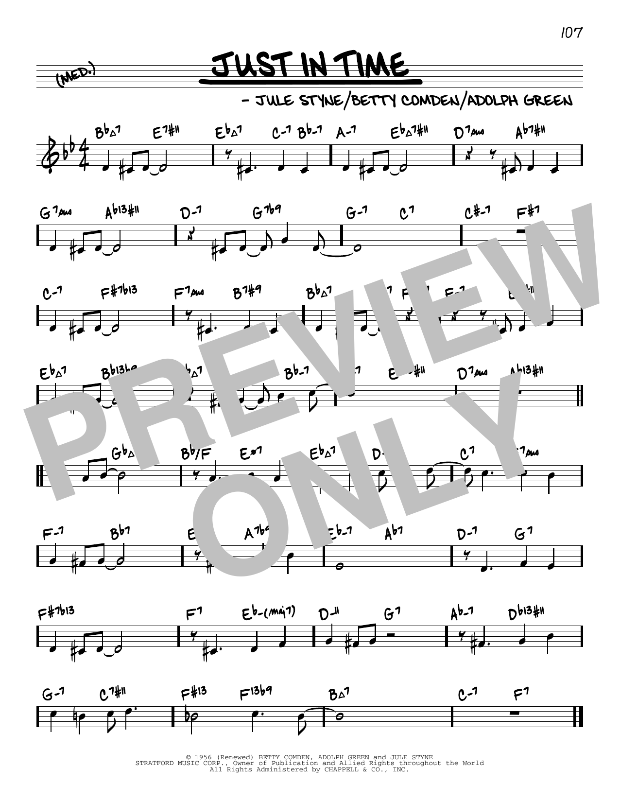Jule Styne Just In Time (arr. David Hazeltine) sheet music notes and chords arranged for Real Book – Enhanced Chords