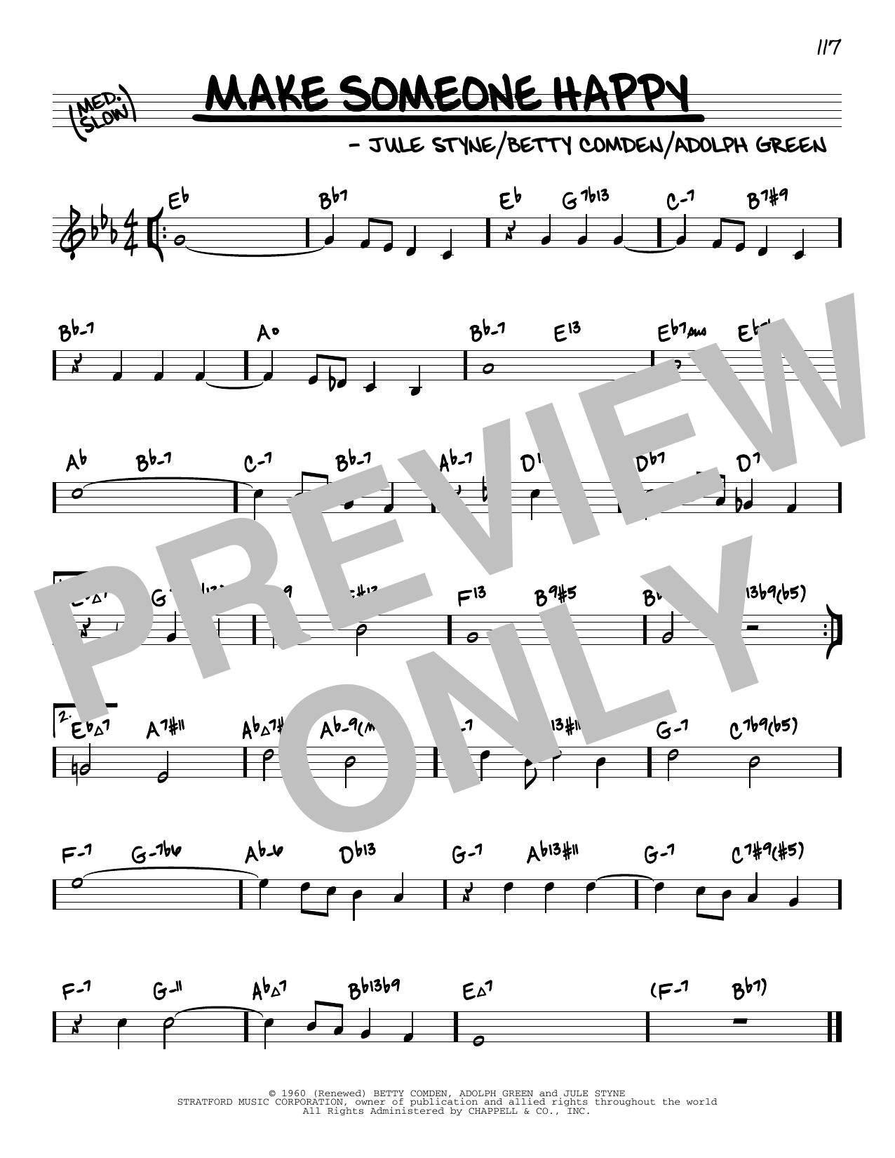 Jule Styne Make Someone Happy (arr. David Hazeltine) sheet music notes and chords arranged for Real Book – Enhanced Chords