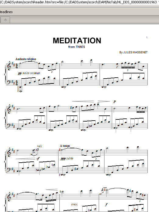 Jules Massenet Meditation sheet music notes and chords arranged for Cello Solo