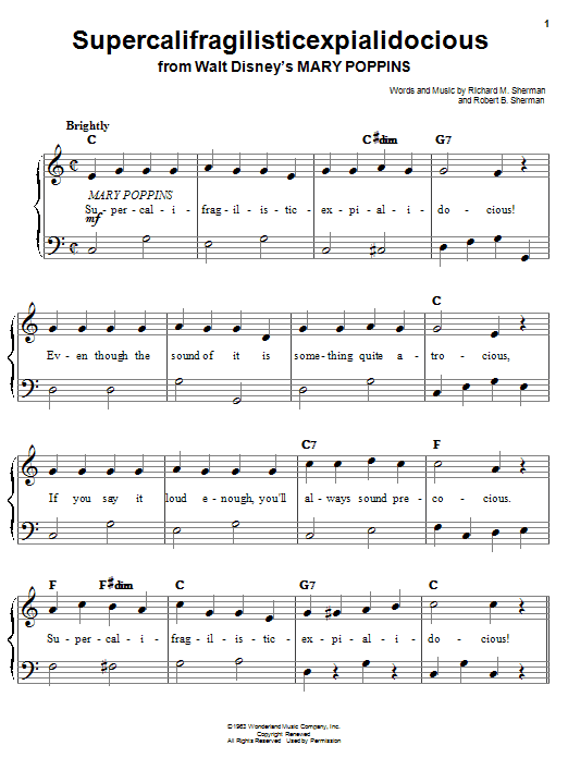 Julie Andrews Supercalifragilisticexpialidocious (from Mary Poppins) sheet music notes and chords arranged for Alto Sax Solo