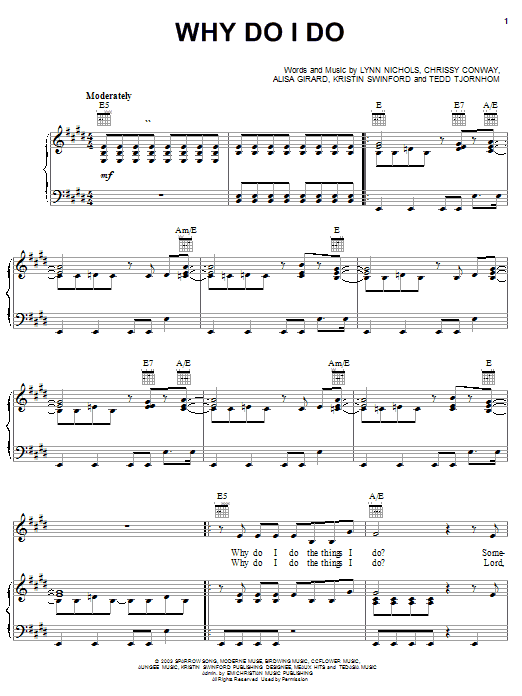 Jump5 Why Do I Do sheet music notes and chords arranged for Piano, Vocal & Guitar Chords (Right-Hand Melody)