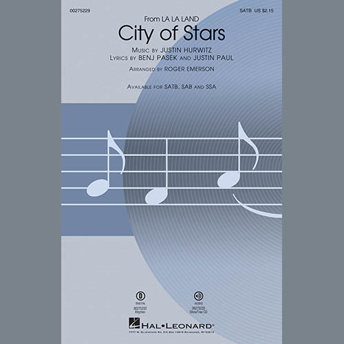 Easily Download Justin Hurwitz Printable PDF piano music notes, guitar tabs for  SAB Choir. Transpose or transcribe this score in no time - Learn how to play song progression.