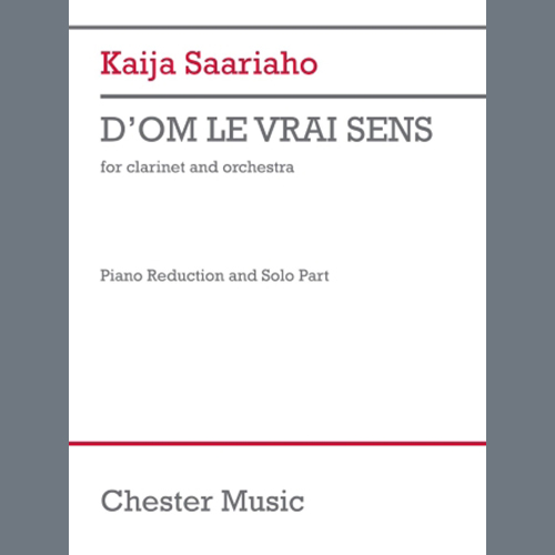 Easily Download Kaija Saariaho Printable PDF piano music notes, guitar tabs for  Clarinet and Piano. Transpose or transcribe this score in no time - Learn how to play song progression.
