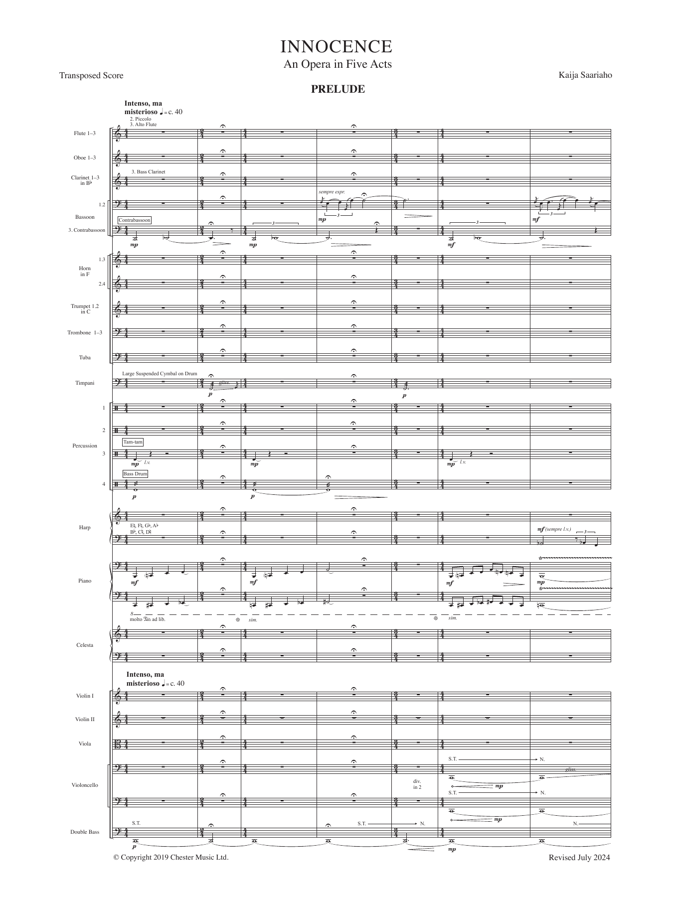 Kaija Saariaho Innocence (Study Score) sheet music notes and chords arranged for Choir