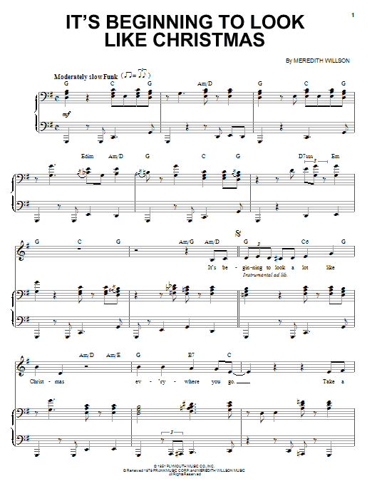 Katharine McPhee It's Beginning To Look Like Christmas sheet music notes and chords arranged for Piano & Vocal