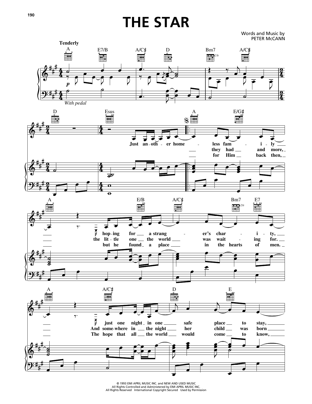Kathy Mattea The Star sheet music notes and chords arranged for Piano, Vocal & Guitar Chords (Right-Hand Melody)