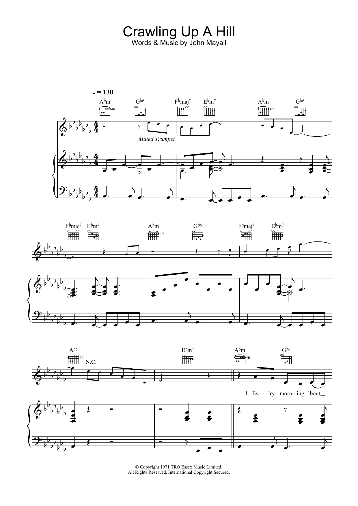Katie Melua Crawling Up A Hill sheet music notes and chords arranged for Piano Solo