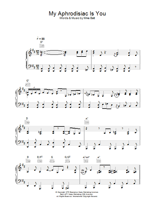 Katie Melua My Aphrodisiac Is You sheet music notes and chords arranged for Piano Solo