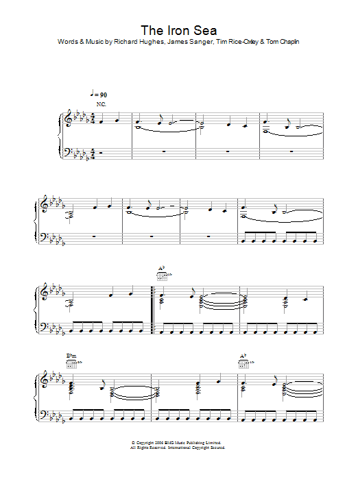 Keane The Iron Sea sheet music notes and chords arranged for Piano, Vocal & Guitar Chords