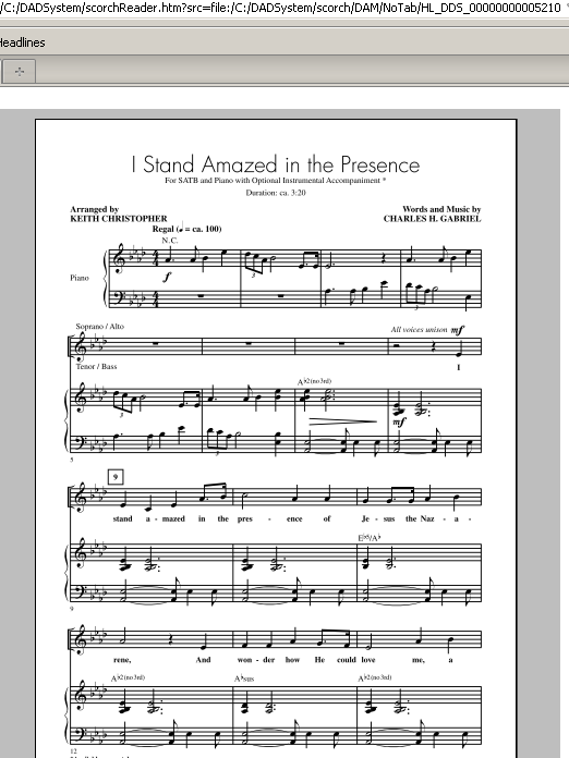 Keith Christopher I Stand Amazed In The Presence sheet music notes and chords arranged for SATB Choir