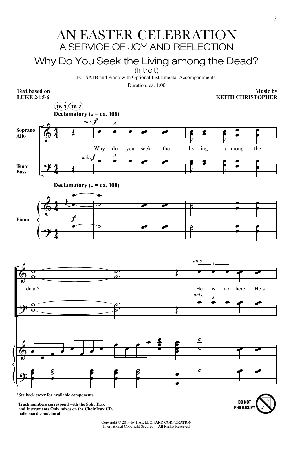 Keith Christopher Take My Life And Let It Be sheet music notes and chords arranged for SATB Choir