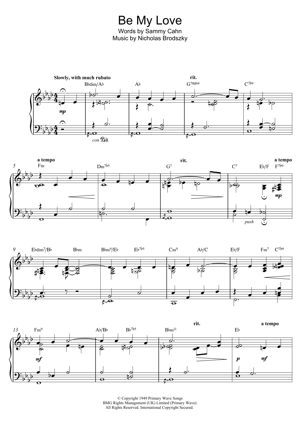 Keith Jarrett Be My Love sheet music notes and chords arranged for Piano Solo