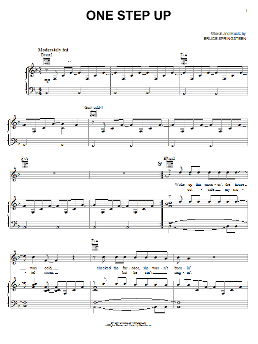 Kenny Chesney One Step Up sheet music notes and chords arranged for Piano, Vocal & Guitar Chords (Right-Hand Melody)