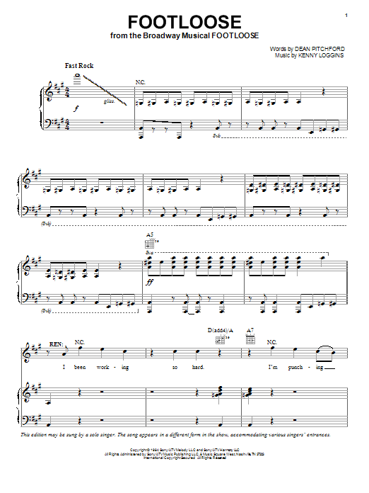 Kenny Loggins Footloose sheet music notes and chords arranged for Trumpet Duet