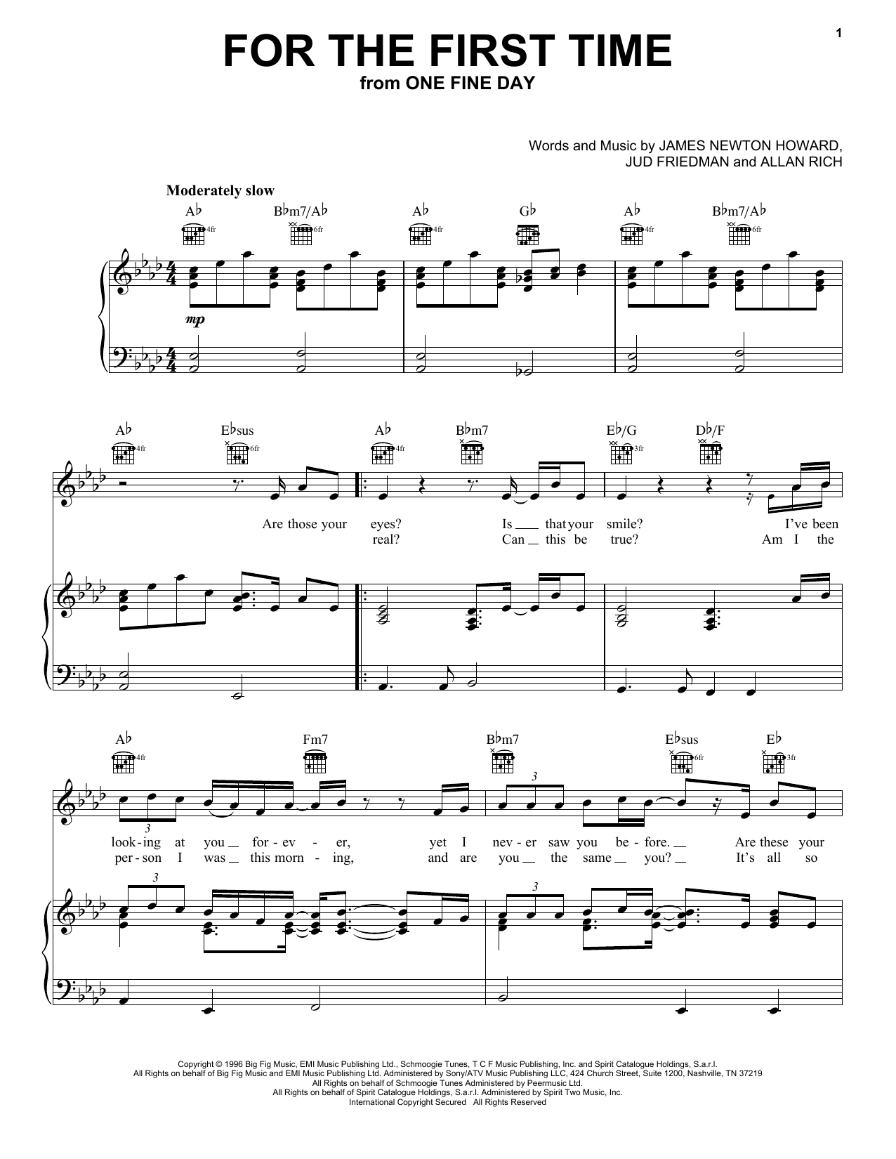 Kenny Loggins For The First Time sheet music notes and chords arranged for Lead Sheet / Fake Book