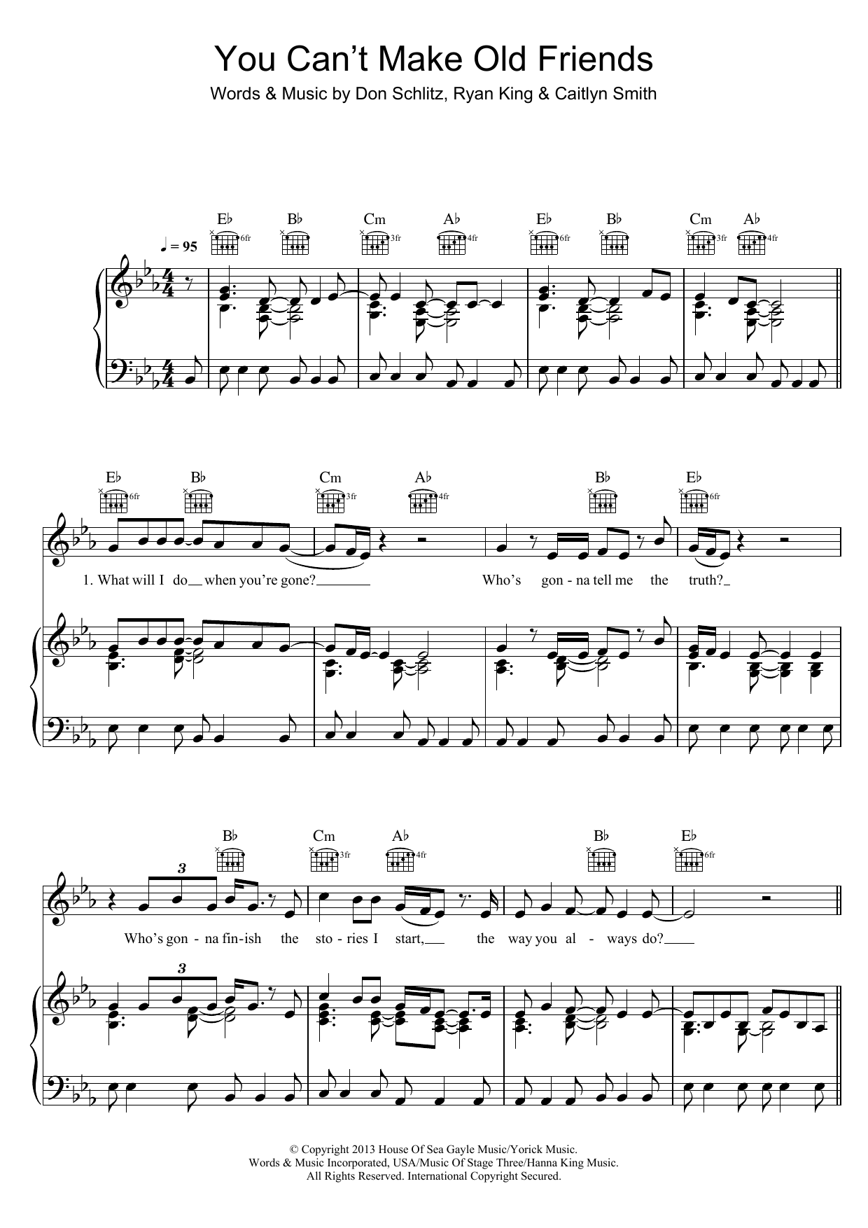 Kenny Rogers You Can't Make Old Friends (feat. Dolly Parton) sheet music notes and chords arranged for Piano, Vocal & Guitar Chords (Right-Hand Melody)