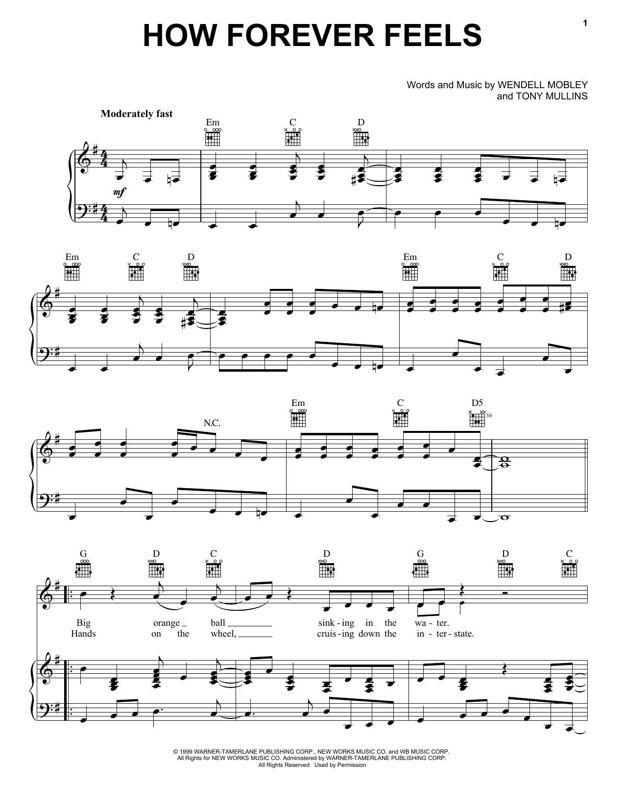 Kenny Chesney How Forever Feels sheet music notes and chords arranged for Guitar Chords/Lyrics