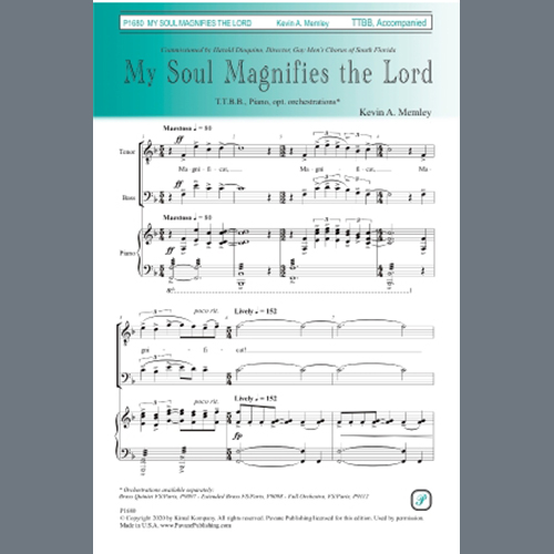 Easily Download Kevin A. Memley Printable PDF piano music notes, guitar tabs for  TTBB Choir. Transpose or transcribe this score in no time - Learn how to play song progression.