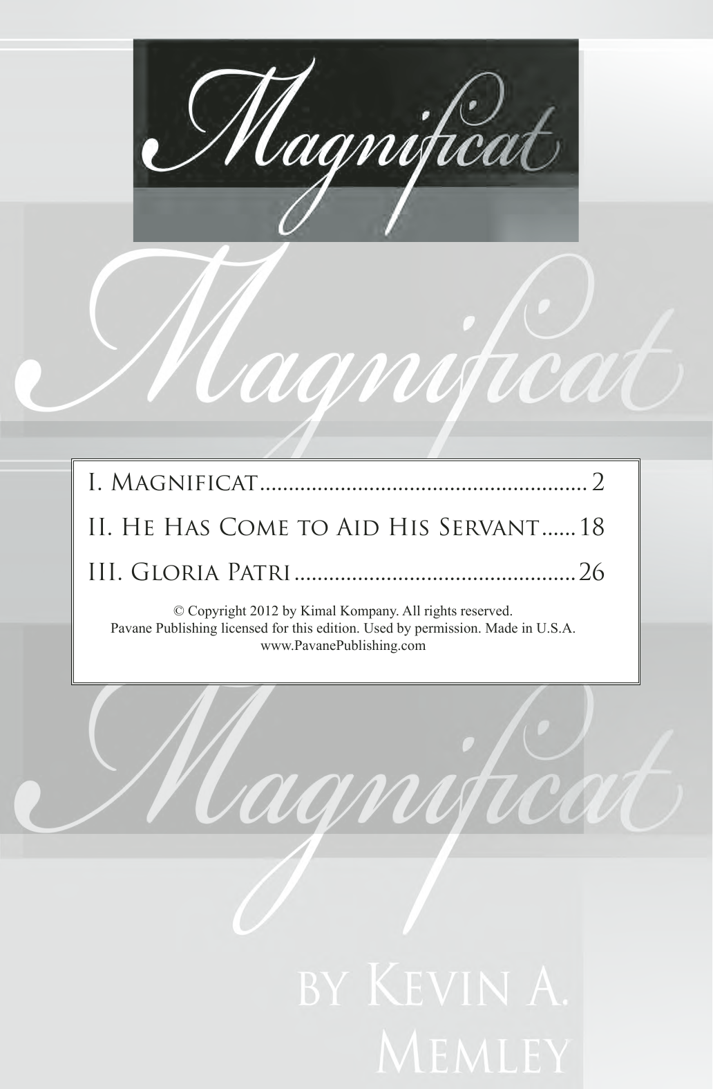 Kevin Memley Magnificat sheet music notes and chords arranged for SATB Choir