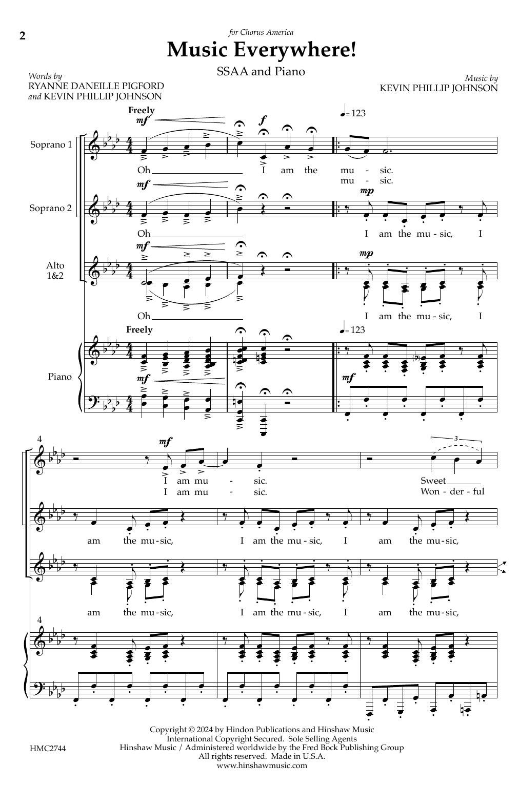 Kevin Phillip Johnson Music Everywhere! sheet music notes and chords arranged for SATB Choir