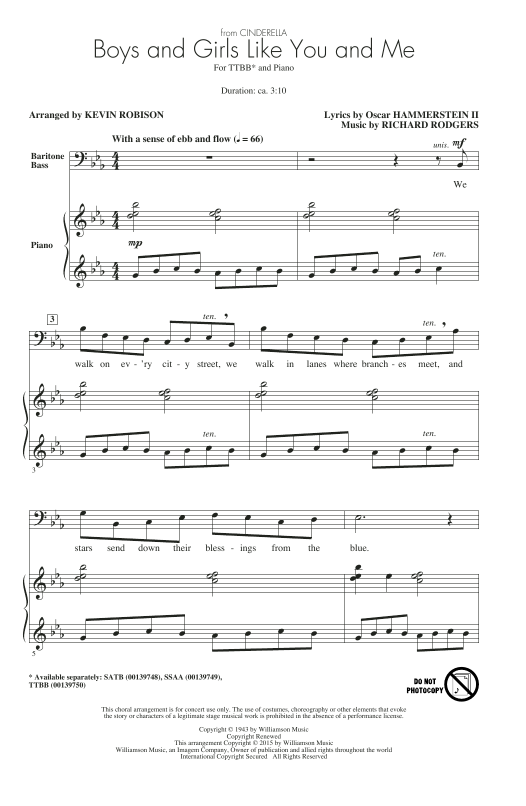 Kevin Robison Boys And Girls Like You And Me sheet music notes and chords arranged for SSA Choir
