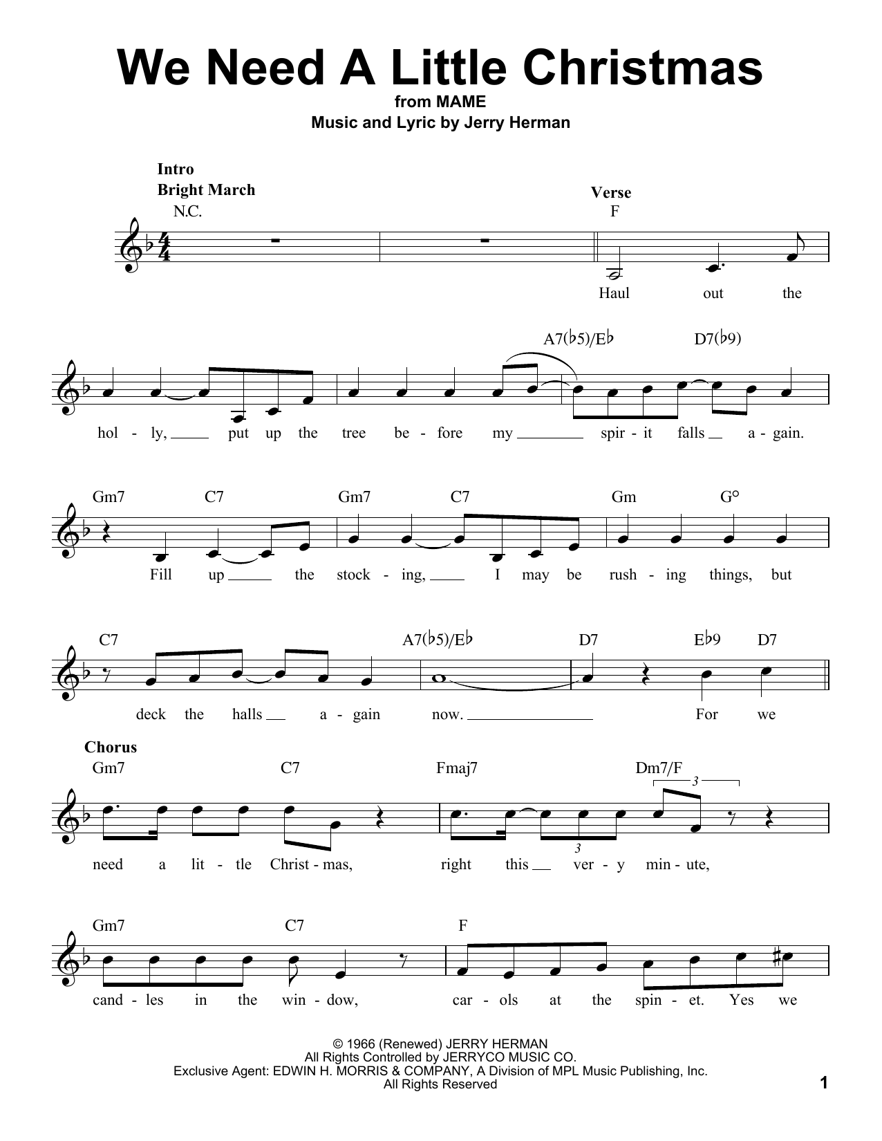 Kimberley Locke We Need A Little Christmas sheet music notes and chords. Download Printable PDF.