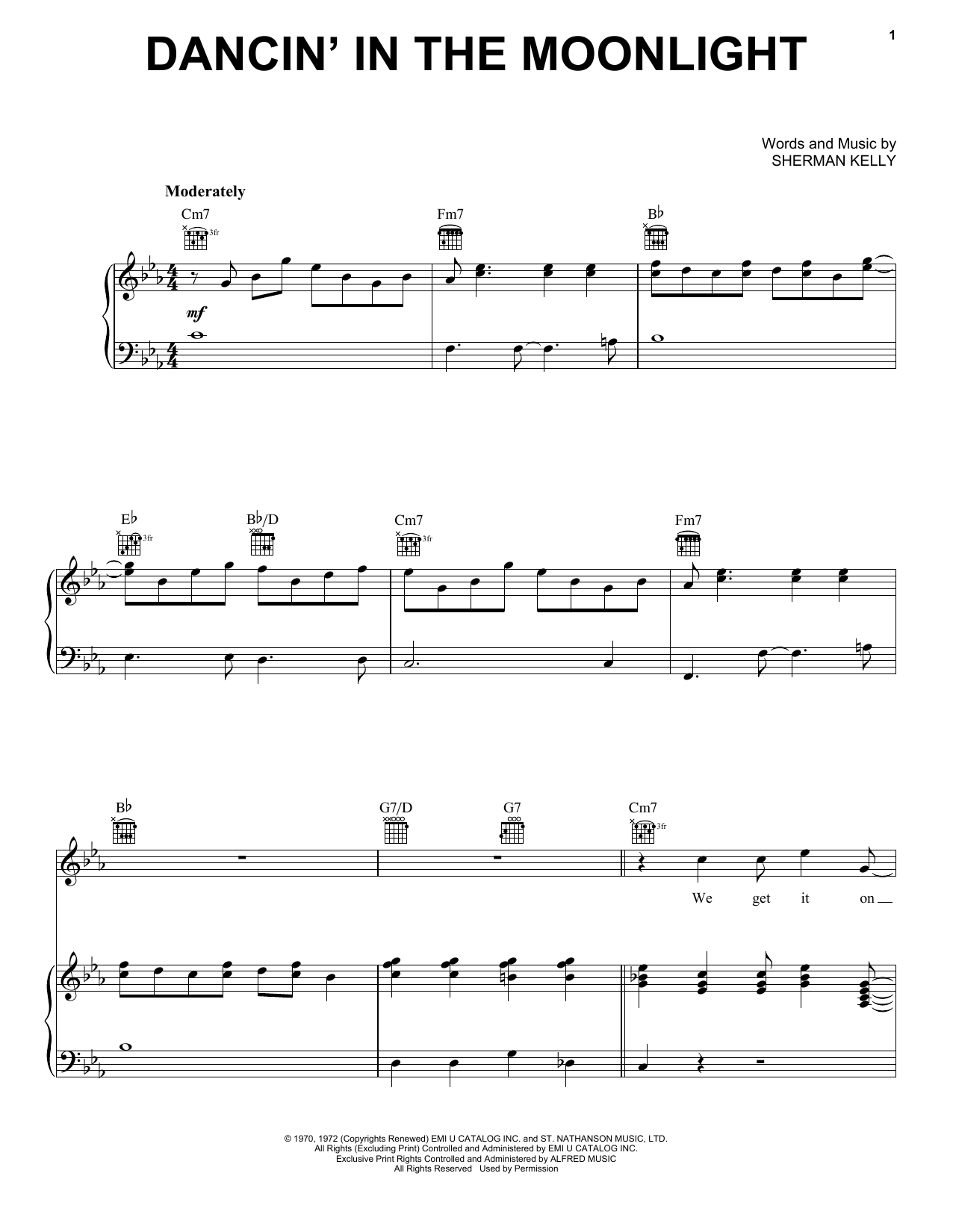 King Harvest Dancin' In The Moonlight sheet music notes and chords arranged for Ukulele