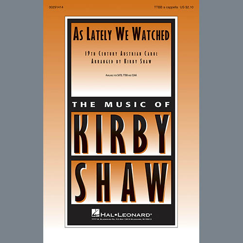 Easily Download Kirby Shaw Printable PDF piano music notes, guitar tabs for  TTBB Choir. Transpose or transcribe this score in no time - Learn how to play song progression.