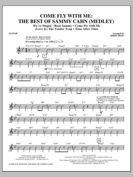 Kirby Shaw Come Fly With Me: The Best Of Sammy Cahn - Guitar sheet music notes and chords arranged for Choir Instrumental Pak