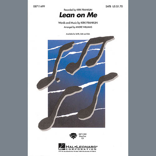 Easily Download Kirk Franklin Printable PDF piano music notes, guitar tabs for  SATB Choir. Transpose or transcribe this score in no time - Learn how to play song progression.