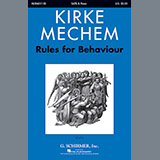 Kirke Mechem 'Rules For Behaviour, 1787' SATB Choir