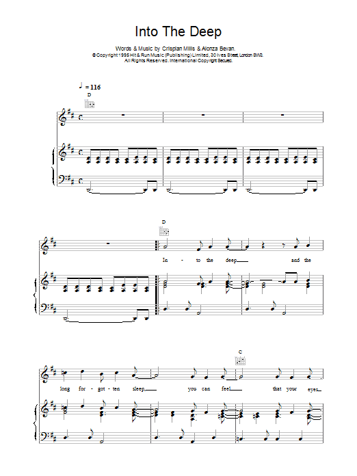 Kula Shaker Into The Deep sheet music notes and chords arranged for Guitar Chords/Lyrics