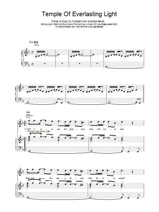Kula Shaker Temple Of Everlasting Light sheet music notes and chords arranged for Guitar Tab
