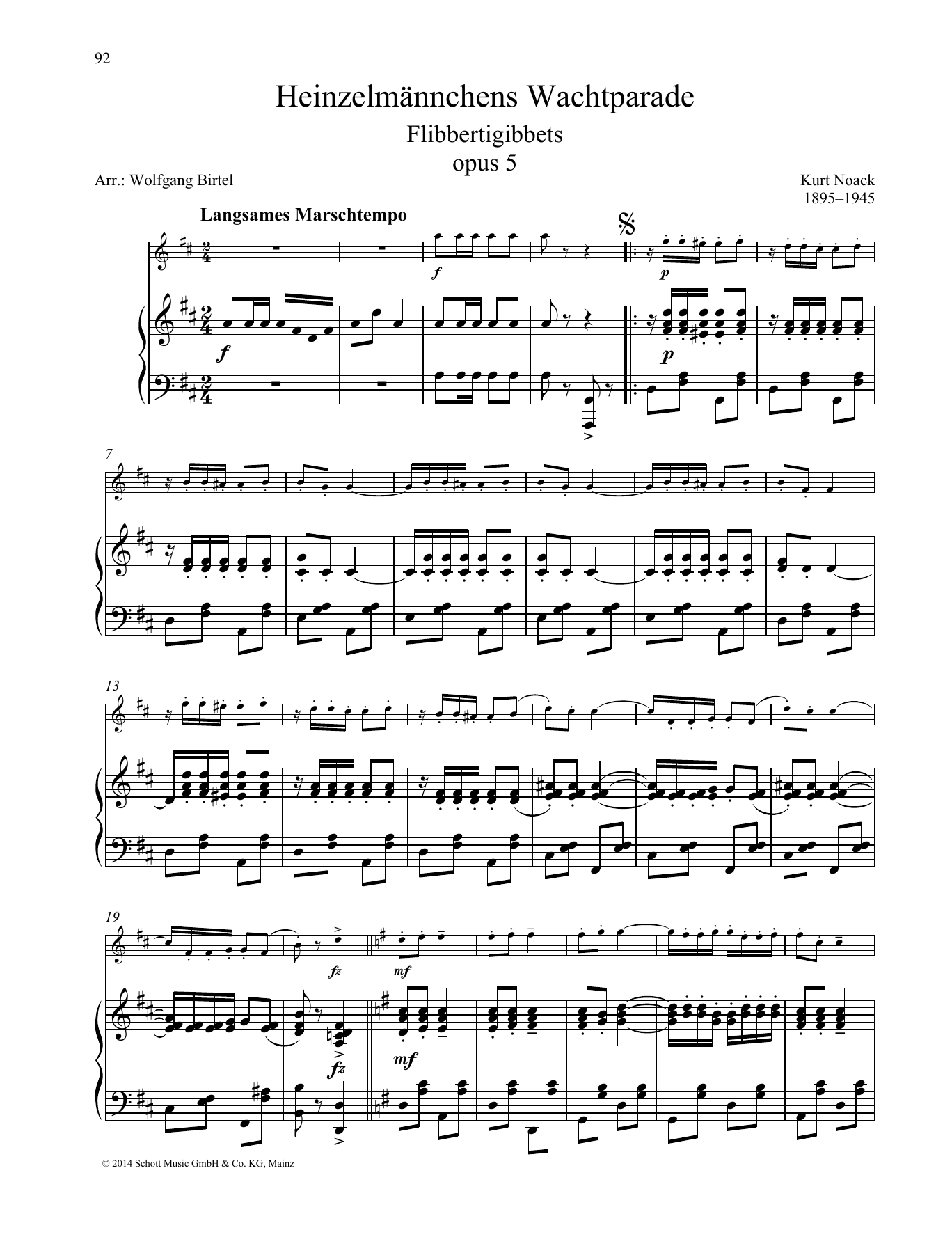 Kurt Noack Flibbertigibbets sheet music notes and chords arranged for String Solo
