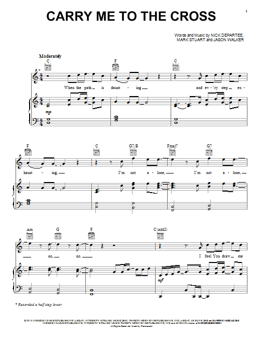 Kutless Carry Me To The Cross sheet music notes and chords arranged for Easy Guitar Tab