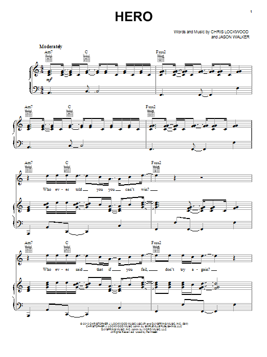 Kutless Hero sheet music notes and chords arranged for Piano, Vocal & Guitar Chords (Right-Hand Melody)