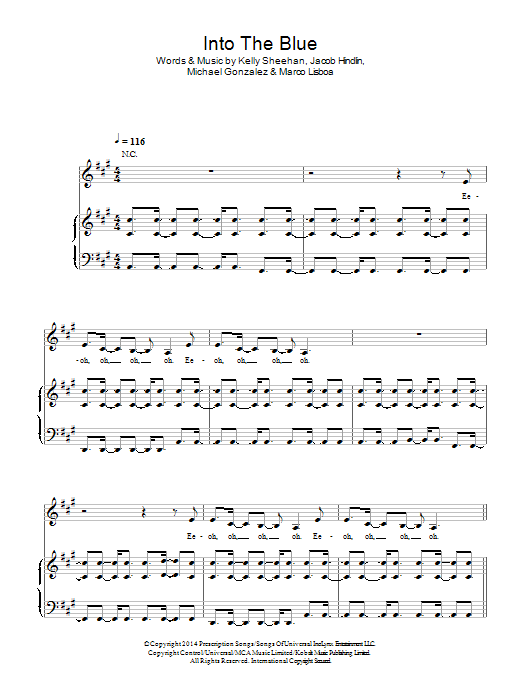 Kylie Minogue Into The Blue sheet music notes and chords arranged for Beginner Piano