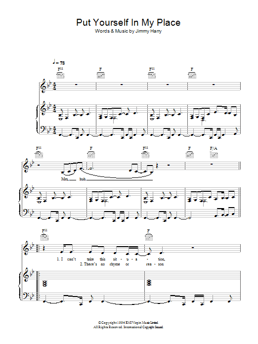 Kylie Minogue Put Yourself In My Place sheet music notes and chords arranged for Piano, Vocal & Guitar Chords