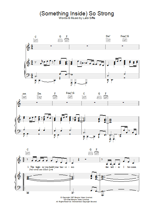 Labi Siffre (Something Inside) So Strong sheet music notes and chords arranged for Alto Sax Solo