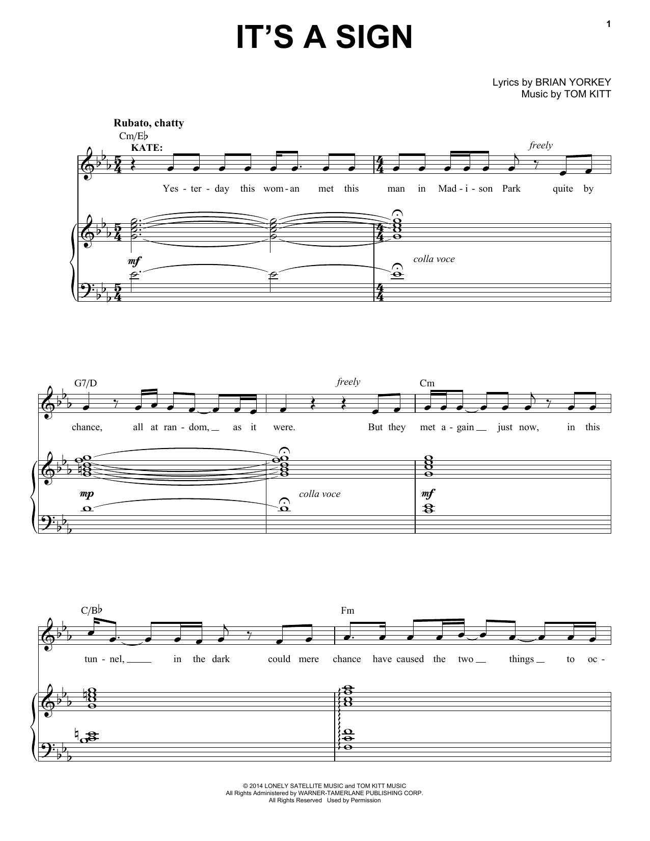 LaChanze It's A Sign (from If/Then: A New Musical) sheet music notes and chords arranged for Piano & Vocal