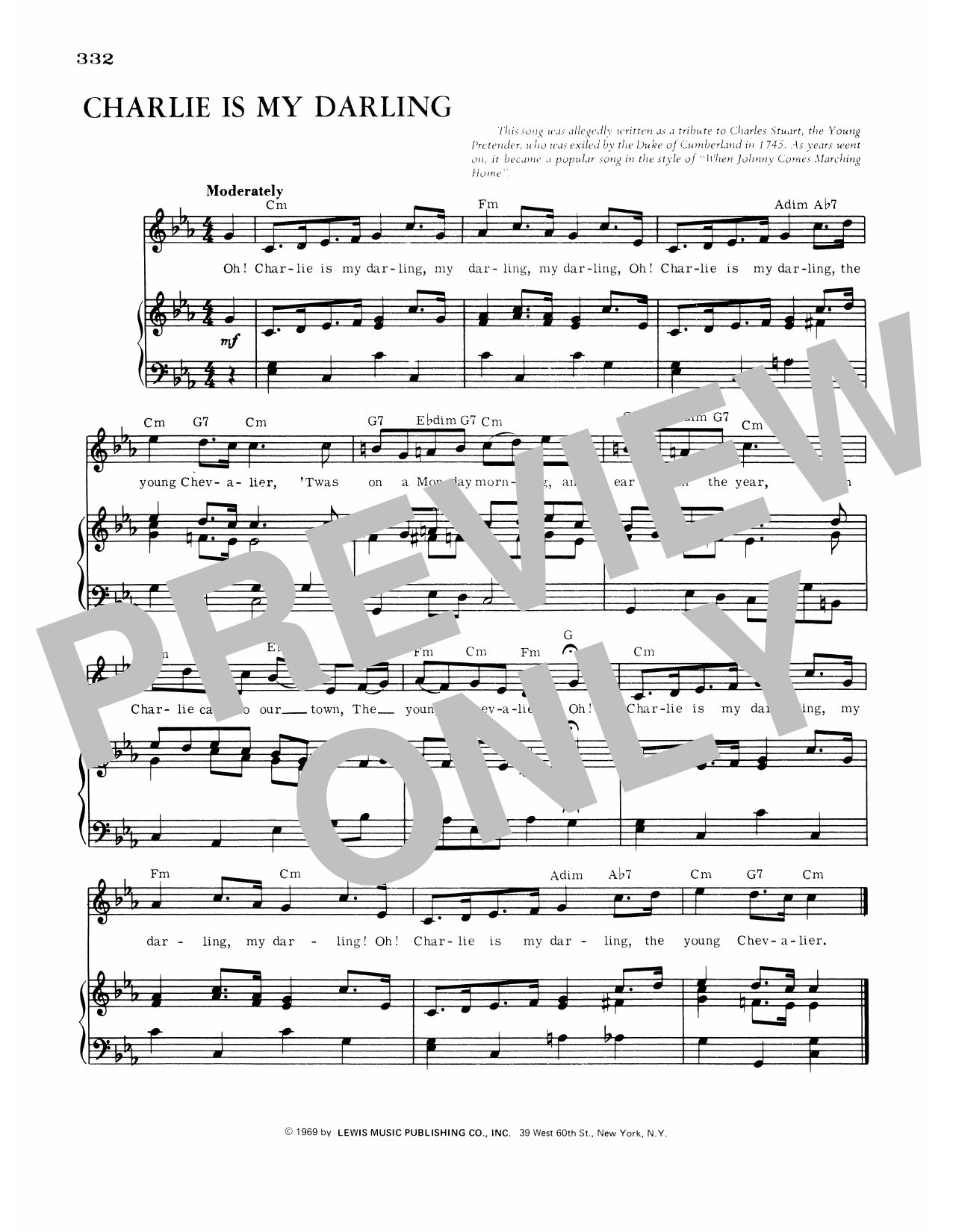 Lady Carolina Nairne Charlie Is My Darlin' sheet music notes and chords arranged for Piano, Vocal & Guitar Chords (Right-Hand Melody)