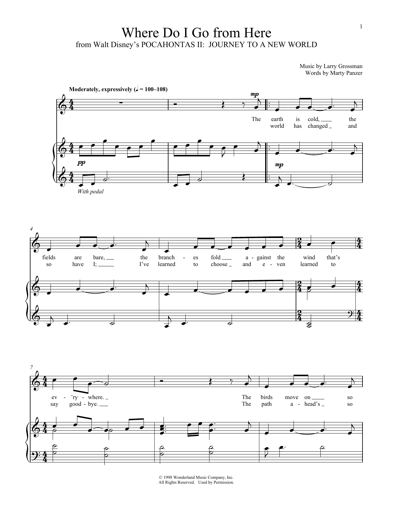 Larry Grossman Where Do I Go From Here sheet music notes and chords arranged for Piano & Vocal