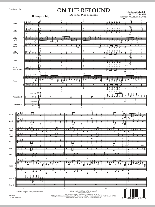 Larry Moore On the Rebound - Full Score sheet music notes and chords arranged for Orchestra
