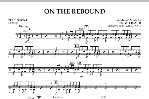 Larry Moore On the Rebound - Percussion 1 sheet music notes and chords arranged for Orchestra