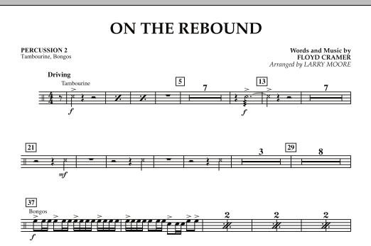Larry Moore On the Rebound - Percussion 2 sheet music notes and chords arranged for Orchestra