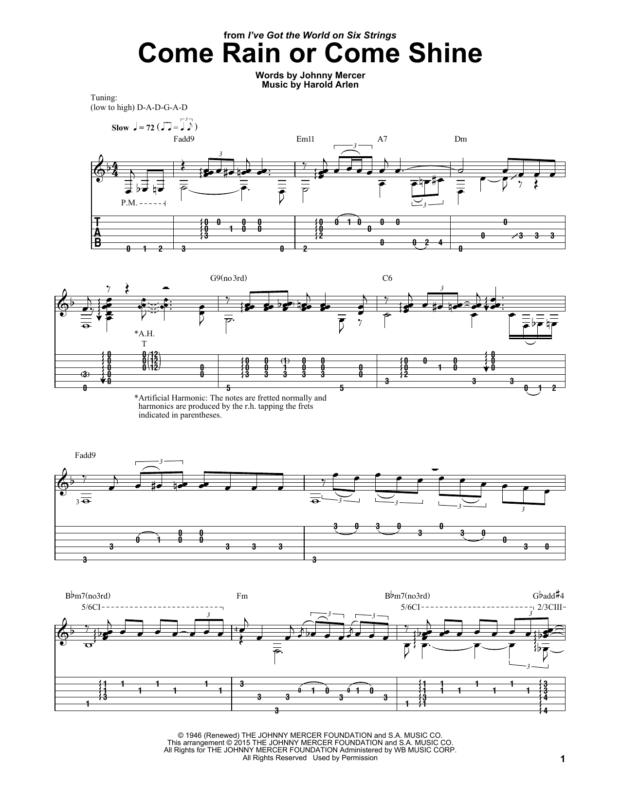 Laurence Juber Come Rain Or Come Shine sheet music notes and chords arranged for Solo Guitar